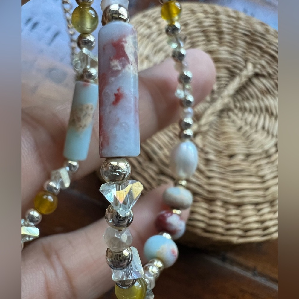 Beautiful Pearl Crystal and Shoushan Stones.